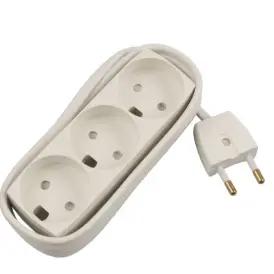 Stikdåse T11 3R u/jord 1,5m hvid - DEALS