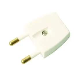 Stikprop S1 flad u/jord hvid - DEALS