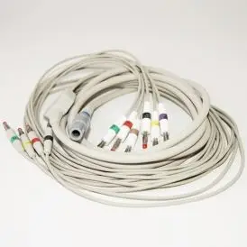 Patientkabel t/CardioPerfect, 10 leds, banan - Kabler