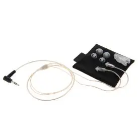 GES-13 ultralet og diskret øretelefon DUAL med 60 cm kabel og 3,5 mm jackstik - Øresnegl