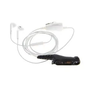 -headset til smartphone-stil (hvidt) passer til Motorola MXP600, R7, R7A - Radio Headsets (mikrofon + højtaler)