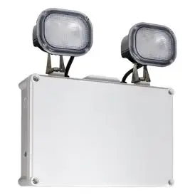 TAURAC Twin Delhi LED nødlys 6000K/ 2 x 2W/ 3h til vægmontering IP65 - Nødbelysning