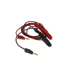 Adapterkabel krokodilleclips med 4 mm sikkerhedsmod - BATTERI ADAPTERE