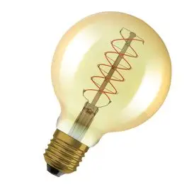 Ledvance E27 LED Pære Vintage 1906 Globe 95 48 Filament DIM 7W 822 Gold E27 2200K 600lm 320° IP20 dæmpbar - G80 og G95 globe E27 LED pærer