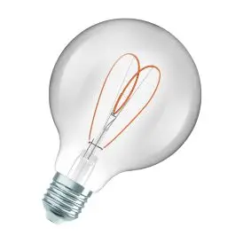 Ledvance E27 LED Pære Vintage 1906 Globe 95 60 Heart Filament DIM 7.2W 927 Clear E27 2700K 806lm 300° IP20 dæmpbar - G80 og G95 globe E27 LED pærer