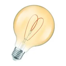 Ledvance E27 LED Pære Vintage 1906 Globe 95 60 Heart Filament DIM 8W 922 Gold E27 2200K 806lm 300° IP20 dæmpbar - G80 og G95 globe E27 LED pærer