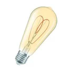 Ledvance E27 LED Pære Vintage 1906 Edison 40 Heart Filament DIM 4.9W 922 Gold E27 2200K 470lm 300° IP20 dæmpbar - Edison E27 LED pærer