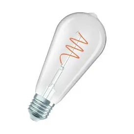 Ledvance E27 LED Pære Vintage 1906 Edison 40 Spiral Filament 3.4W 827 Clear E27 2700K 470lm 300° IP20 - Edison E27 LED pærer