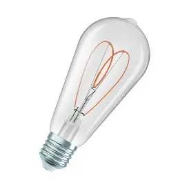 Ledvance E27 LED Pære Vintage 1906 Edison 60 Heart Filament DIM 7.2W 927 Clear E27 2700K 806lm 300° IP20 dæmpbar - Edison E27 LED pærer
