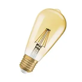 Ledvance E27 LED Pære Vintage 1906 Edison 55 Filament DIM 6.5W 824 Gold E27 2400K 725lm 300° IP20 dæmpbar - Edison E27 LED pærer