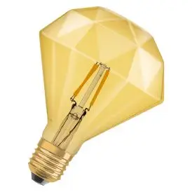 Ledvance E27 LED Pære Vintage 1906 Edison 40 Filament Diamond 4W 824 Gold E27 2400K 470lm 300° IP20 - Edison E27 LED pærer
