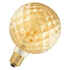 Ledvance E27 LED Pære Vintage 1906 Big Globe 40 Filament Pine 4W 824 Gold E27 2400K 470lm 300° IP20 - G80 og G95 globe E27 LED pærer