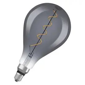 Ledvance E27 LED Pære Vintage 1906 Edison 15 Filament Big Grape DIM 4W 818 Smoke E27 1800K 140lm 340° IP20 dæmpbar - Edison E27 LED pærer
