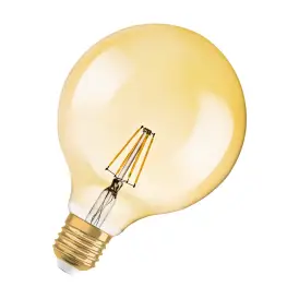 Ledvance E27 LED Pære Vintage 1906 Globe 52 Filament 6.5W 824 Gold E27 2400K 720lm 300° IP20 - G80 og G95 globe E27 LED pærer
