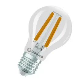 Ledvance E27 LED Pære Classic A 40 Filament DIM Energy Efficiency Class A S 2.2W 827 Clear E27 2700K 470lm 300° IP20 dæmpbar - Filament standard E27 LED pærer