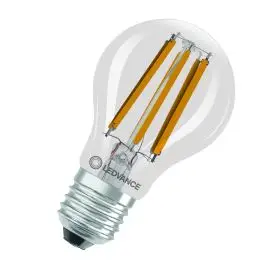 Ledvance E27 LED Pære Classic A 100 Filament DIM Energy Efficiency Class B S 8.2W 827 Clear E27 2700K 1521lm 300° IP20 dæmpbar - Filament standard E27 LED pærer