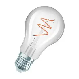 Ledvance E27 LED Pære Vintage 1906 Classic A 40 Spiral Filament DIM 4.6W 922 Clear E27 2200K 470lm 300° IP20 dæmpbar - Edison E27 LED pærer