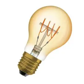 Ledvance E27 LED Pære Vintage 1906 Classic A 35 Filament DIM 4.8W 822 Gold E27 2200K 400lm 320° IP20 dæmpbar - Edison E27 LED pærer