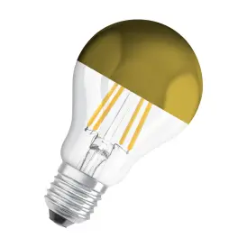 Ledvance E27 LED Pære Star Classic A 50 Filament Mirror Gold 6.5W 827 Clear E27 2700K 650lm 300° IP20 - E27 LED pærer