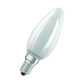 Ledvance E14 LED Pære Classic B 40 Filament DIM CRI97 S 4.2W 927 Frosted E14 2700K 470lm 320° IP20 dæmpbar - Kerte E14 LED pærer