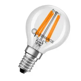 Ledvance E14 LED Pære Classic P 40 Filament DIM CRI97 S 4.2W 927 Clear E14 2700K 470lm 320° IP20 dæmpbar - Krone E14 LED pærer