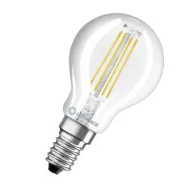 Ledvance E14 LED Pære Classic P 40 Filament DIM S 3.4W 927 Clear E14 2700K 470lm 300° IP20 dæmpbar - Krone E14 LED pærer