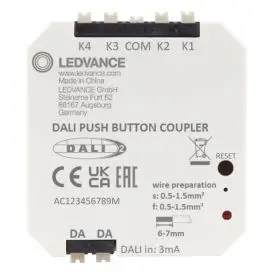 Ledvance DALI Kobler PUSHBUTTON COUPLER DALI-2 0,20 W IP20 hvid dæmpbar - Styring og smart home