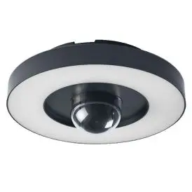 Ledvance Smart Udendørs LED Armatur SMART+ WiFi Circle Camera Control 22 W 3000K 1600lm 112° IP44 mørkegrå dæmpbar - Smart udendørsbelysning