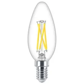 Philips MASTER WarmGlow LED-pære B35 2,5W E14 klar dæmpbar - Kerte E14 LED pærer